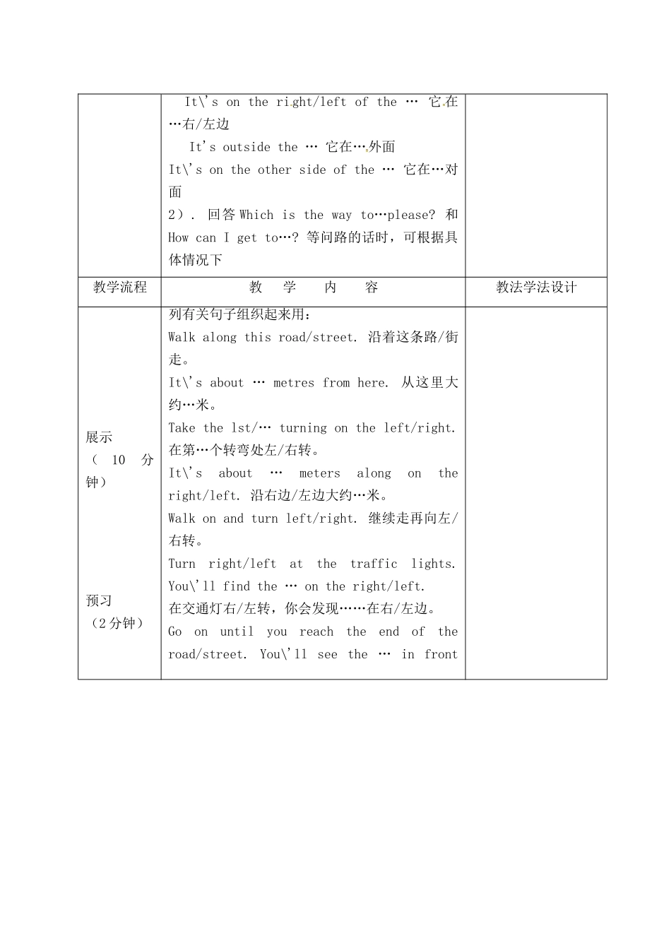 吉林省长春市双阳区九年级英语全册 Unit 3 Could you please tell me where the restrooms are A2教案 （新版）人教新目标版-（新版）人教新目标版初中九年级全册英语教案_第2页