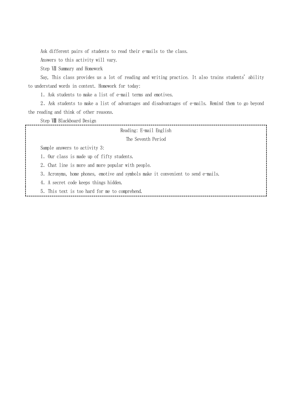 九年级英语全册 Unit 2 I used to be afraid of the dark The Seventh Period教案 人教新目标版_第3页