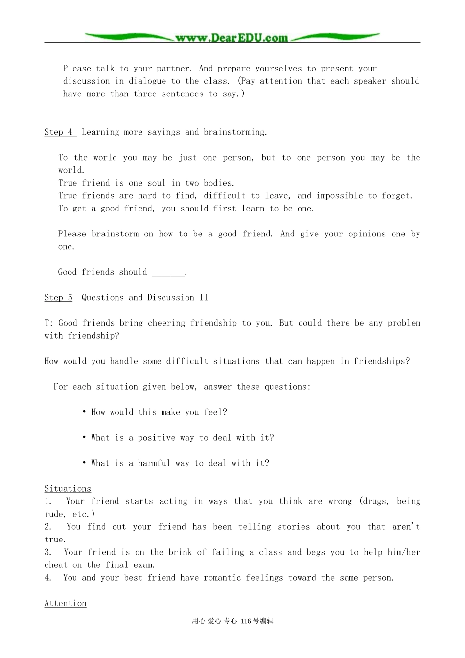 高中英语必修5Unit 1 Getting along with others--Period 1 Welcome to the unit_第2页