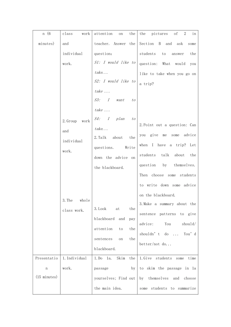 七年级英语下册 Unit 8 The seasons and the Weather Topic 2 The summer holidays are coming Section C教案 （新版）仁爱版-（新版）仁爱版初中七年级下册英语教案_第2页