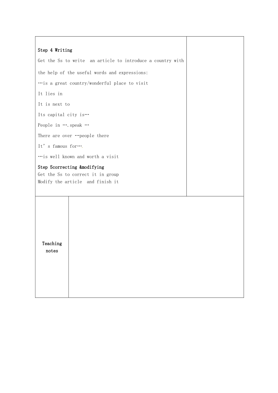九年级英语下册 Unit 1 Asia Task教案 （新版）牛津版-（新版）牛津版初中九年级下册英语教案_第2页