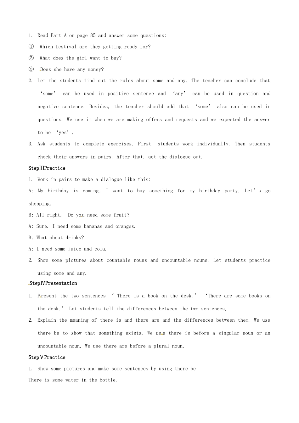 江苏省东台市唐洋镇中学七年级英语上册《Unit 7 Going shopping Grammar》教案 （新版）牛津版_第2页