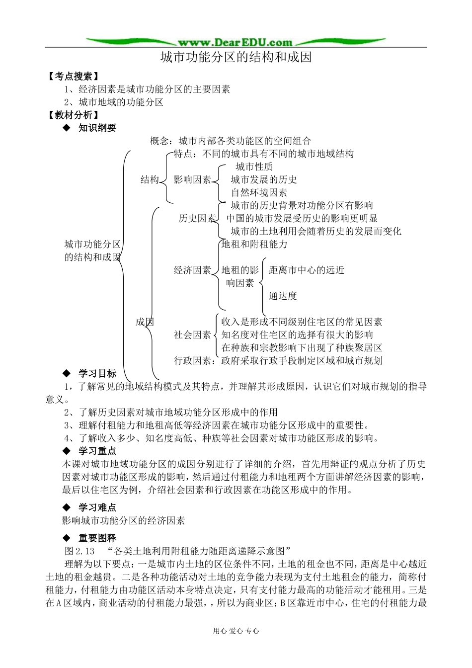 人教版高中地理选修1城市功能分区的结构和成因1_第1页