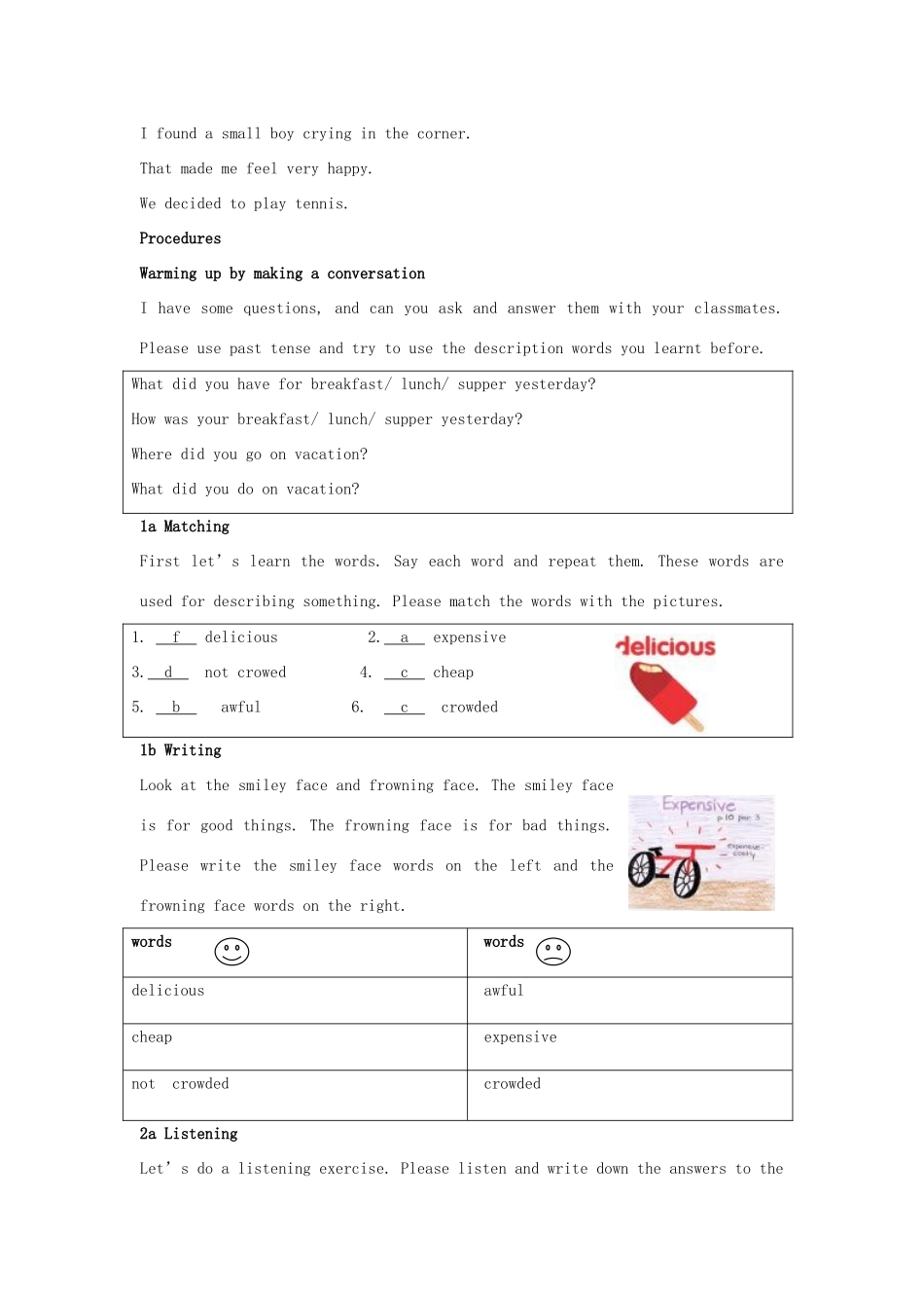 四川省江油市七年级英语下册《Unit 10 Where did you go on vacation Section B》教案 人教新目标板_第2页