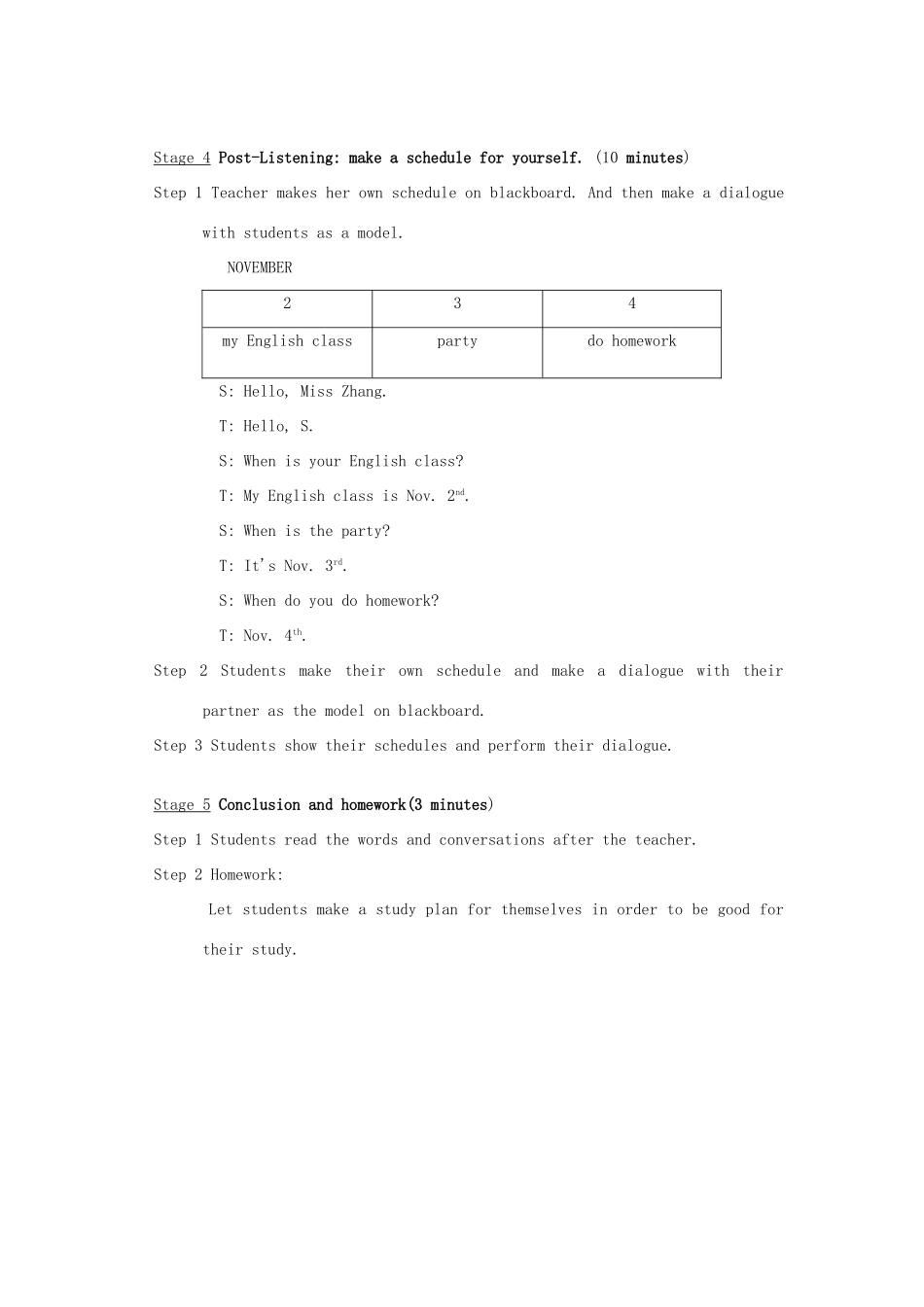 七年级英语上册 The Teaching Plan for Lesson 4, Unit 8 in Go For It (1A)教案 人教新目标版_第3页