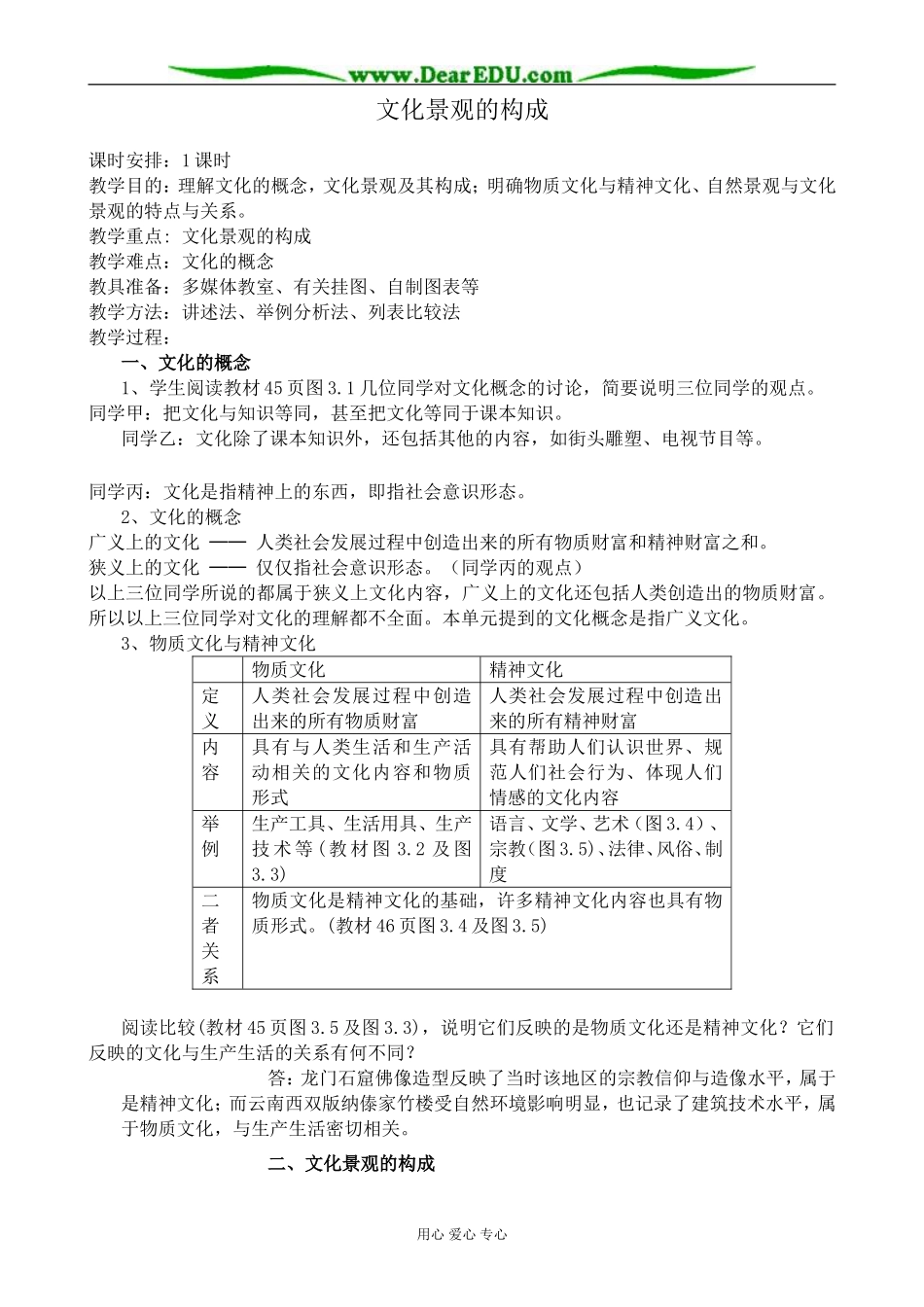 人教版高中地理选修1文化景观的构成1_第1页