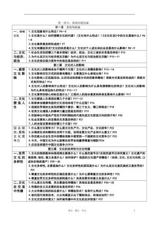 高中政治 文化生活复习教案 新人教版必修3