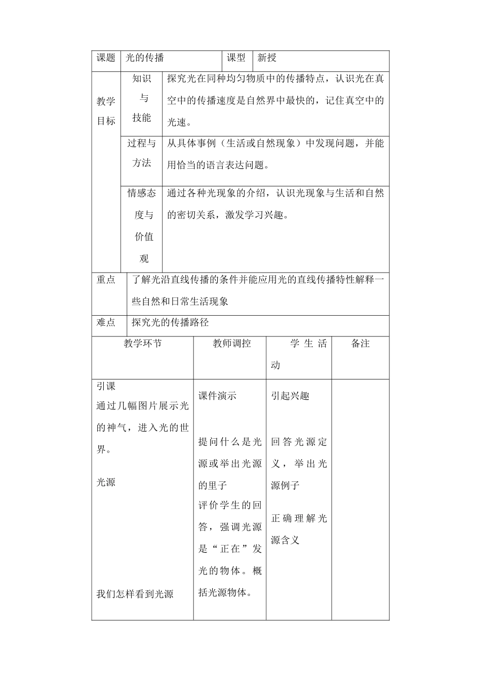 八年级物理沪科版光的传播_第1页