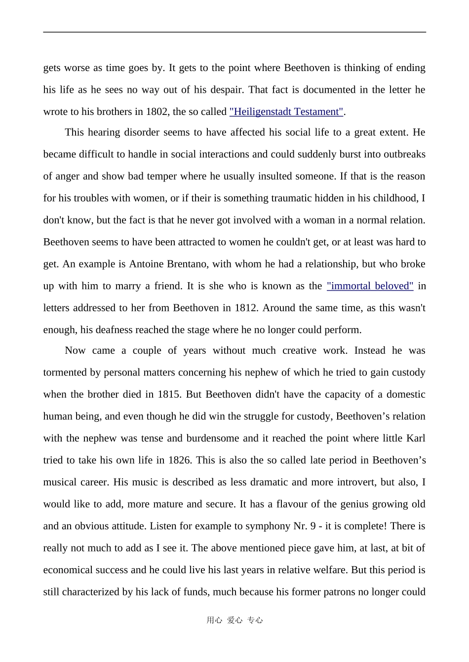高中英语Unit5 Music文章 Ludwig van Beethoven人教版必修二_第2页