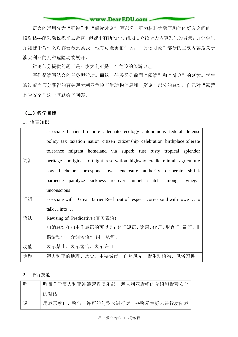 高中英语Unit 3  Australia_第2页