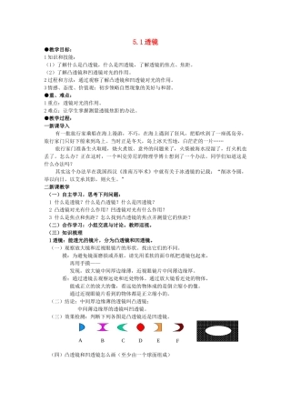 广东省广州市花都区赤坭中学八年级物理上册 5.1 透镜教案 （新版）新人教版