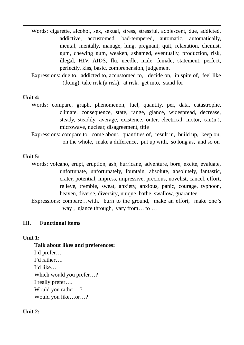 高中英语Revision （unit 1—5 of Book 6）人教版第六册_第2页