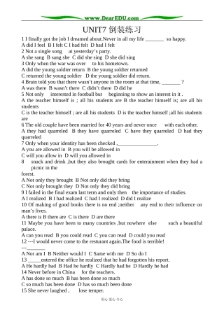 冀教版英语必修3 Unit7 New Waves of Technology (倒装)_1