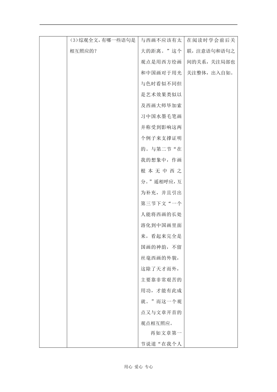 高三语文：2.5 画说 教案沪教版第六册_第3页