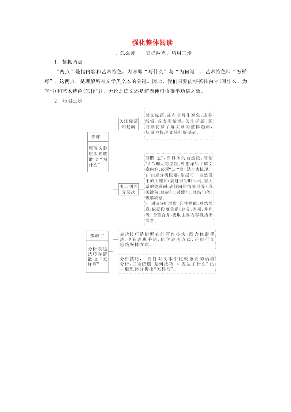 高考语文大一轮复习 第3部分 专题16 第2讲 强化整体阅读准解选择题讲义-人教版高三全册语文教案_第1页