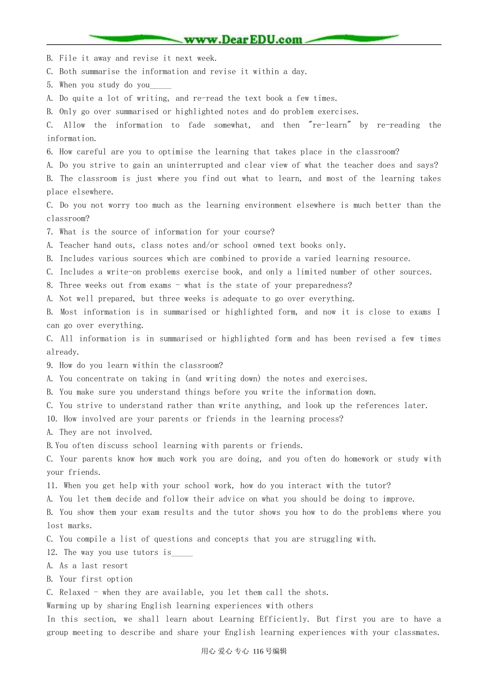 高中英语Unit 4 Learning efficiently-reading_第2页