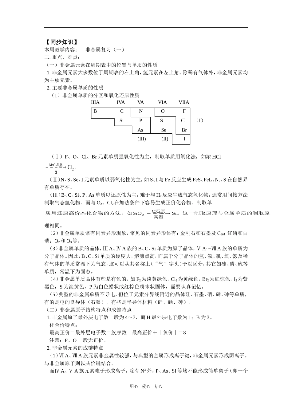 高三66非金属复习（一）_第1页