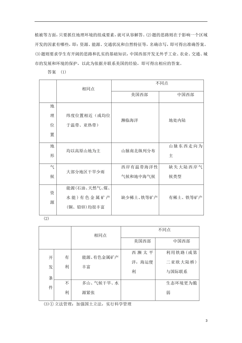 内蒙古赤峰二中高中地理 第一章第一节地理环境对区域发展的影响教案2 新人教版必修3_第3页