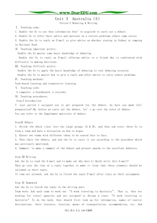 高中英语Unit 3  Australia（5）