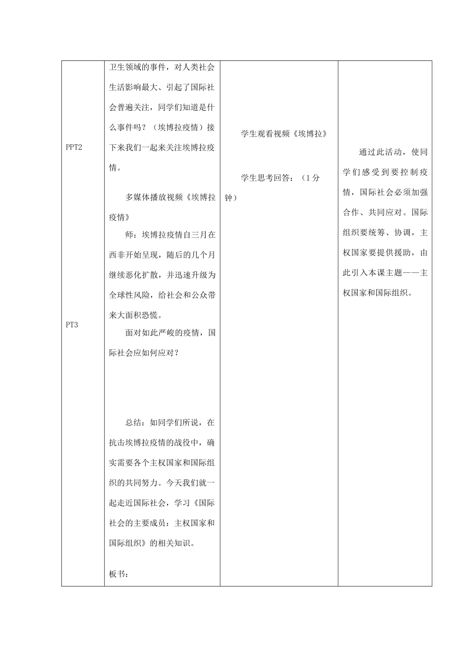 高中政治 8.2《国际社会的主要成员 主权国家》教学设计 新人教版必修2-新人教版高一必修2政治教案_第2页