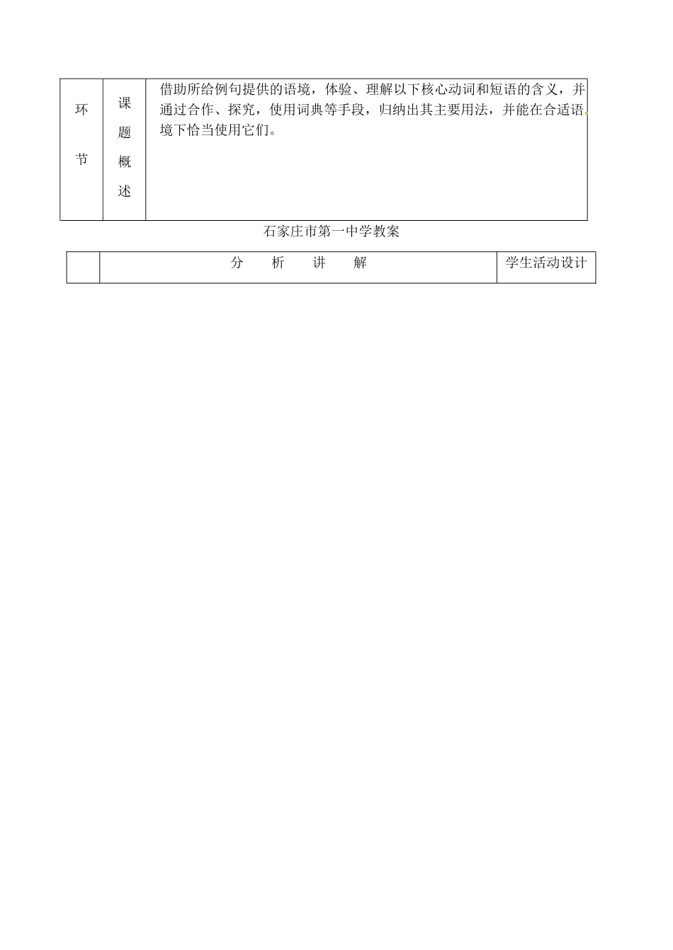 河北省石家庄市第三十一中学高中英语 Unit 5 Travelling abroad word教案 新人教版选修7_第2页