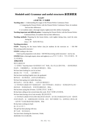 高中英语Module8 unit5 grammar and useful structures新授课教案