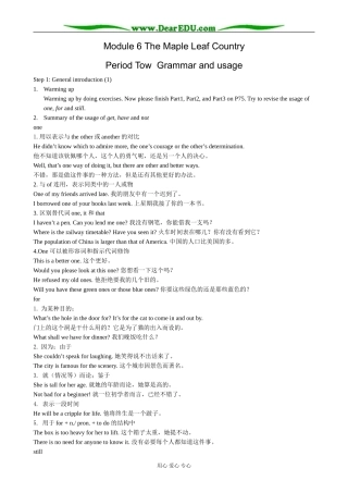 外研版英语必修10 Module6 The Maple Leaf Country-Grammar and Usage_1