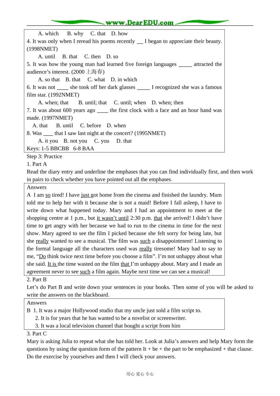 牛津版英语选修8 Unit4 Films and film events--Grammar and usage _第3页