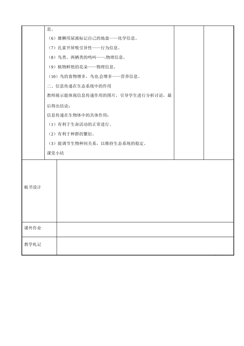 江苏省新沂市第二中学高中生物《4.2 生物系统的稳态（第3课时  ）》教案 苏教版必修3_第3页