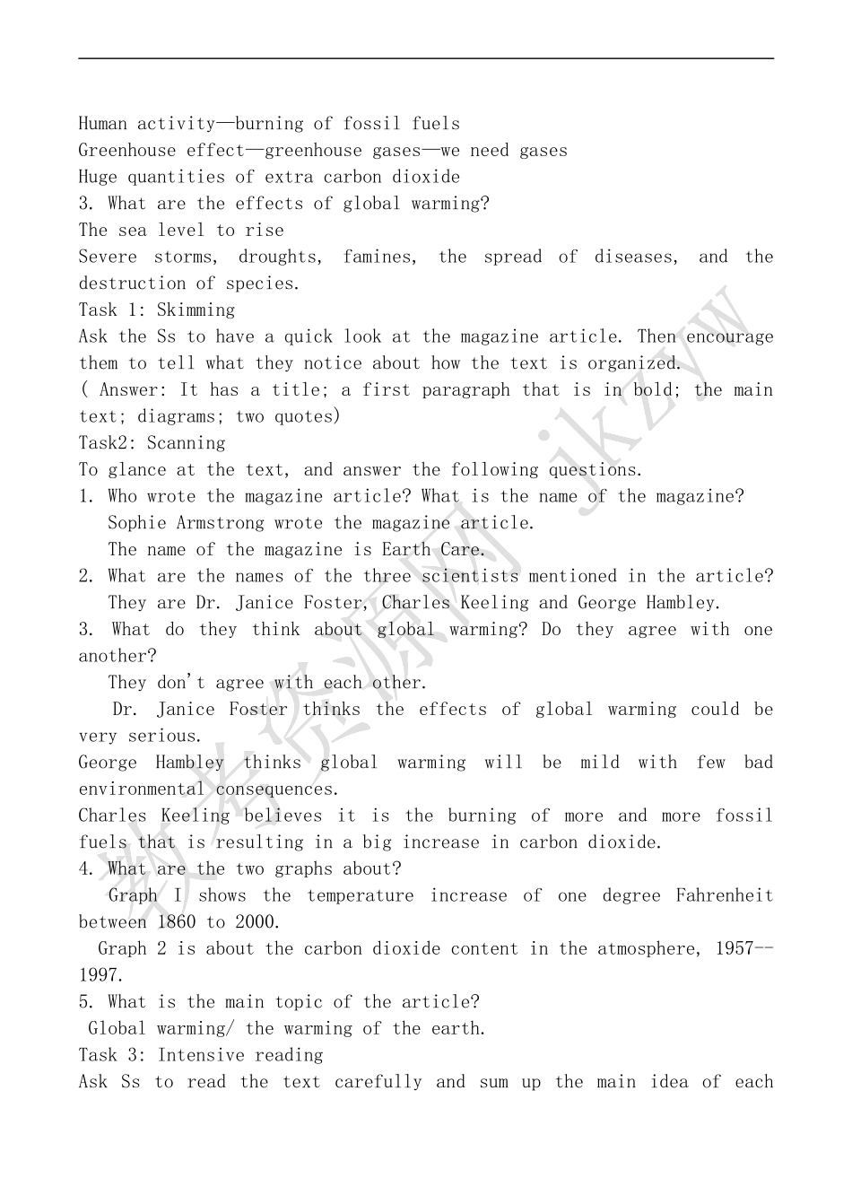 冀教版英语必修7 Unit 2 Global warming_第3页