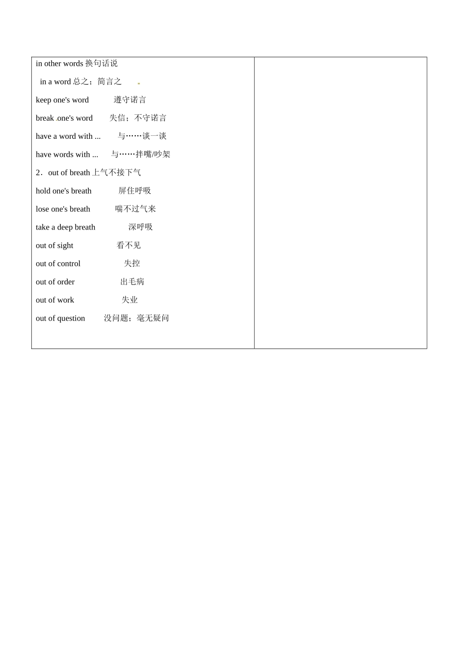 高二英语 Book7 Unit1 phrases and sentences教案-人教版高二全册英语教案_第3页