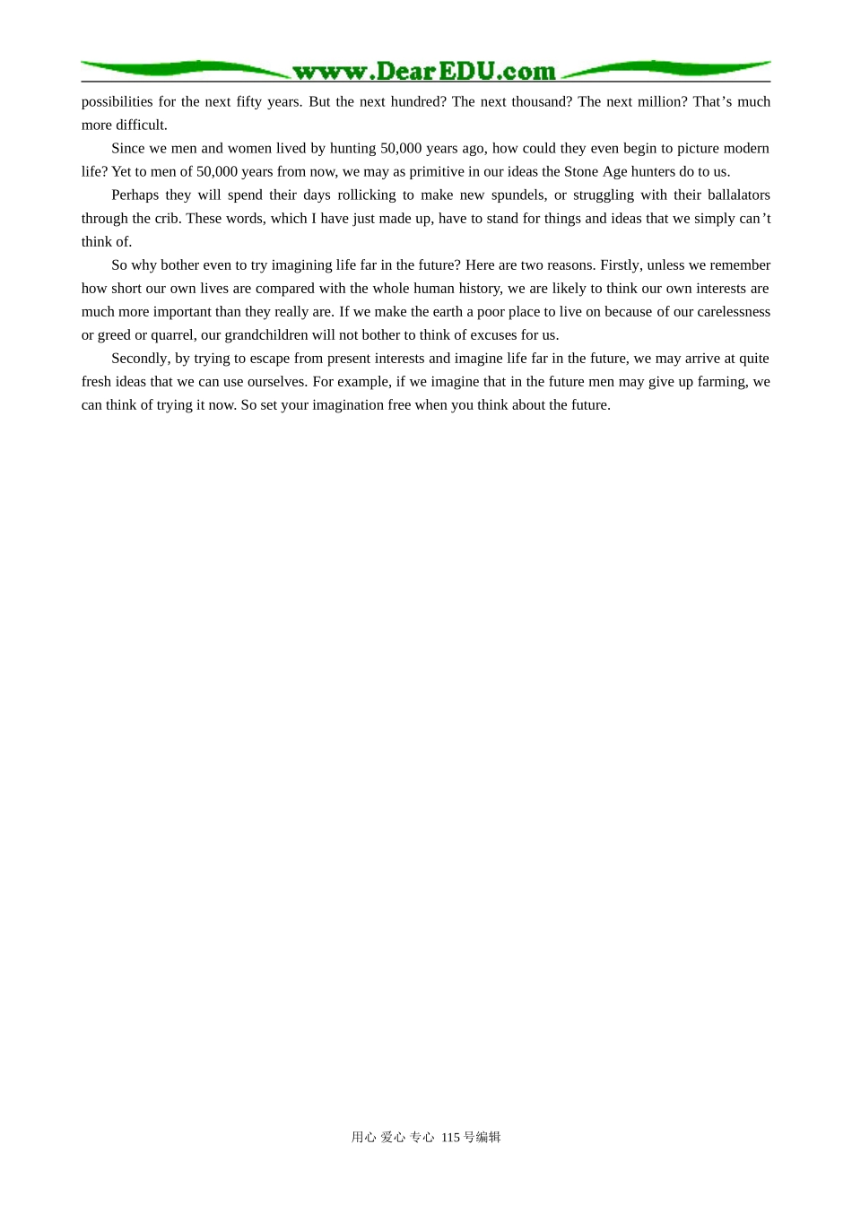 高中英语第二册上Unit 6 Life in the future--Period 4 Let is read and write_第2页