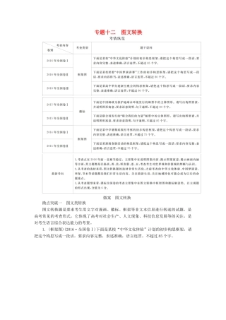 高考语文一轮复习 专题十二 图文转换讲义-人教版高三全册语文教案