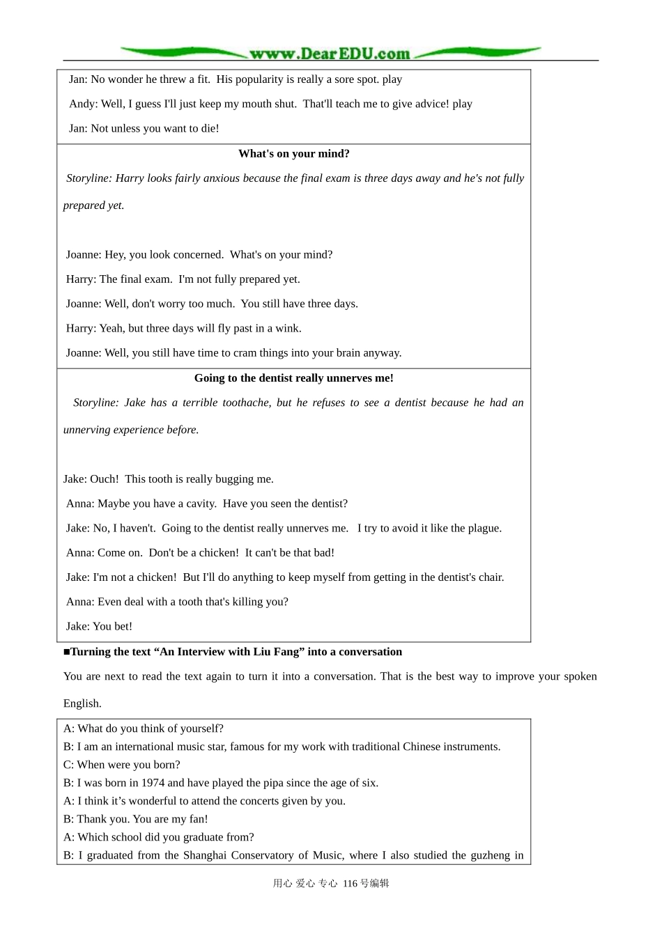 高中英语必修6Module 4 Period 3 Function-Expressing emotions_第2页