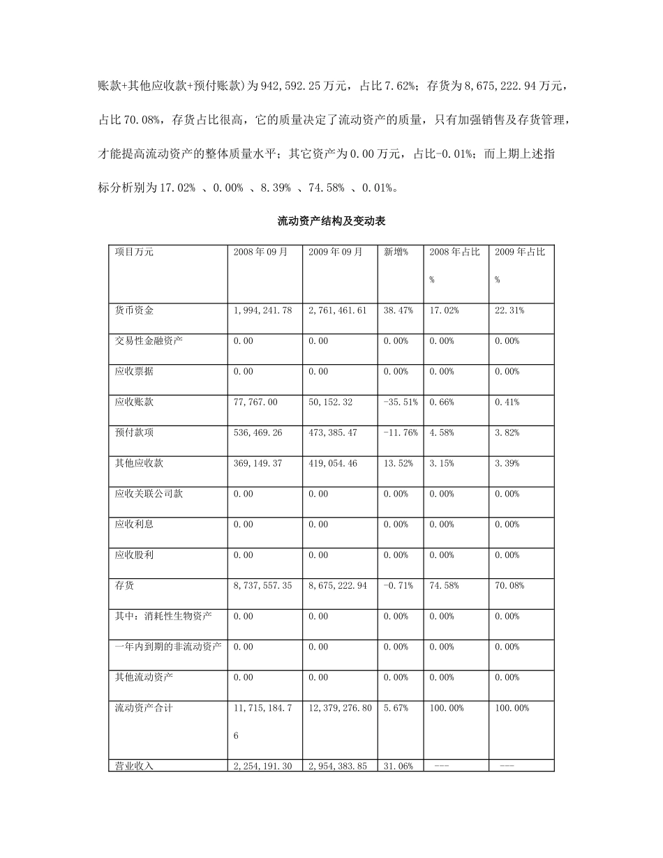 财务报表分析作业4某地产_第3页