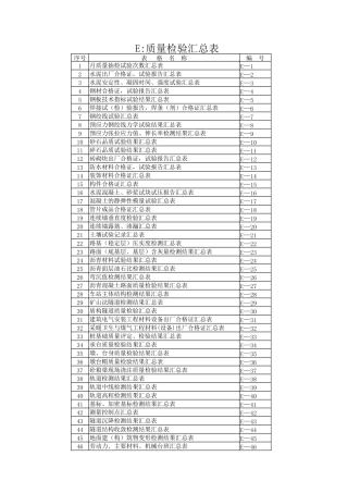 E：质量检验汇总表2