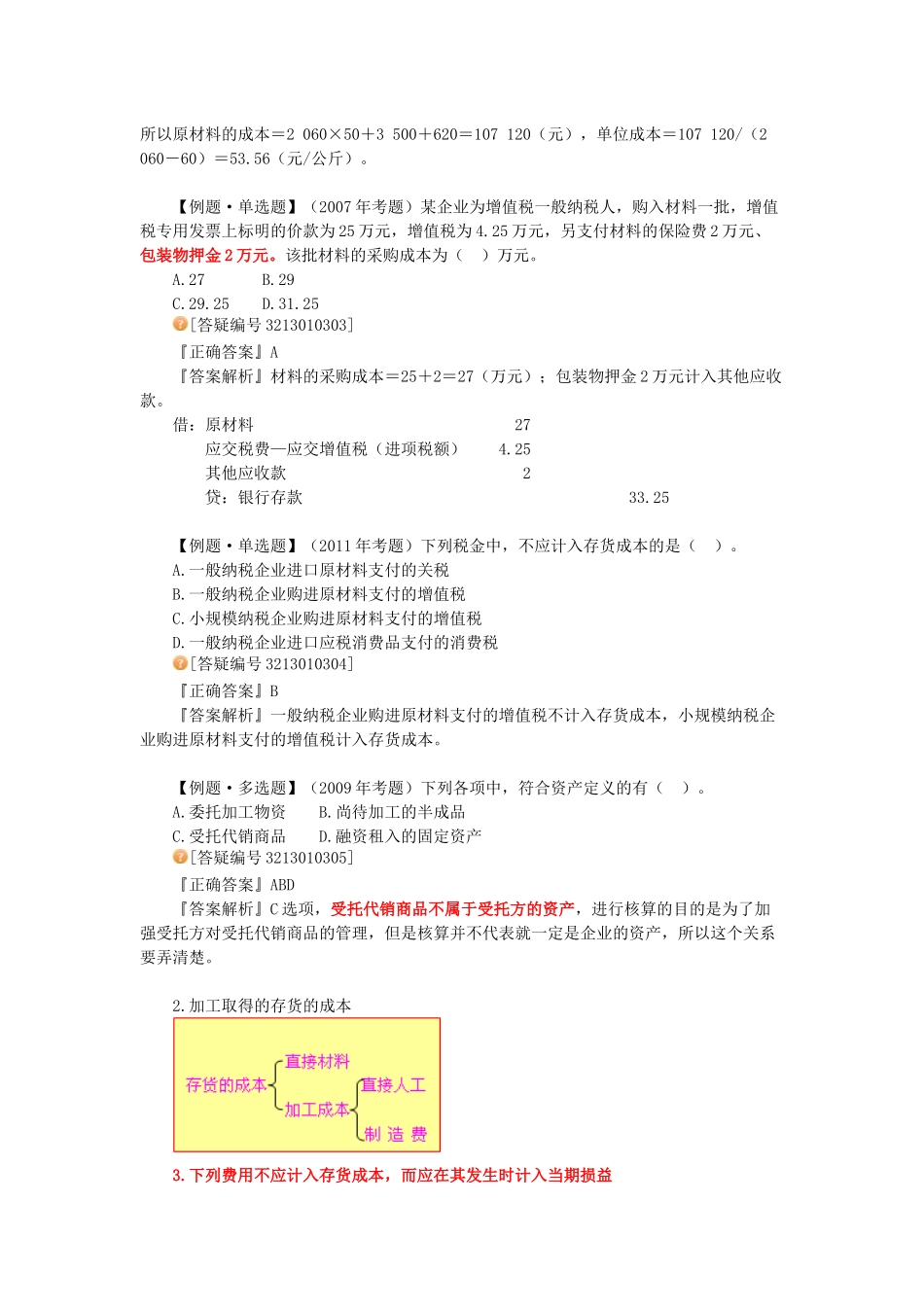 初级会计实务之存货考点_第2页