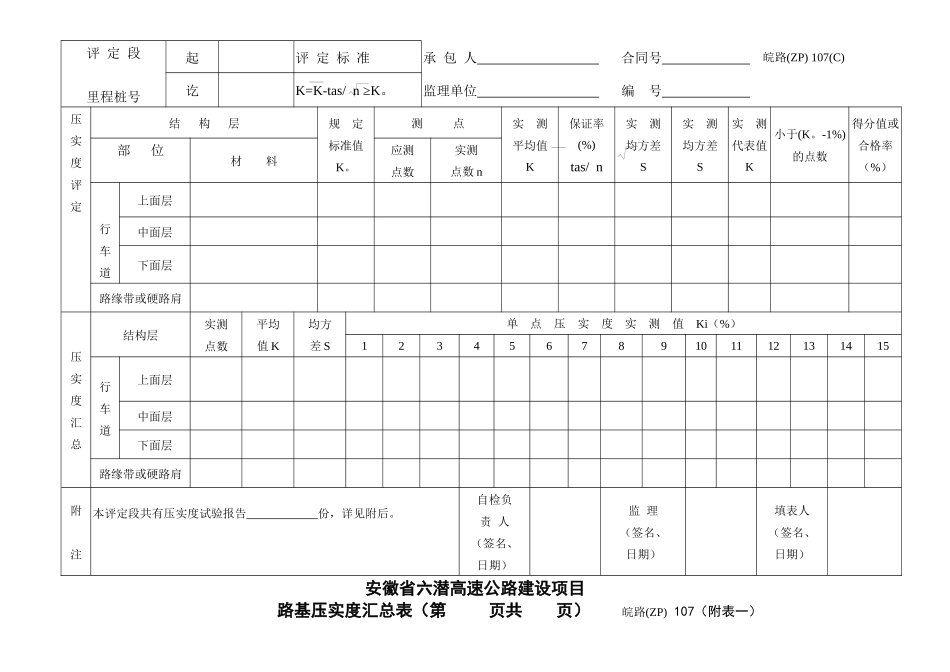 分项工程质量检验评定表3_第3页