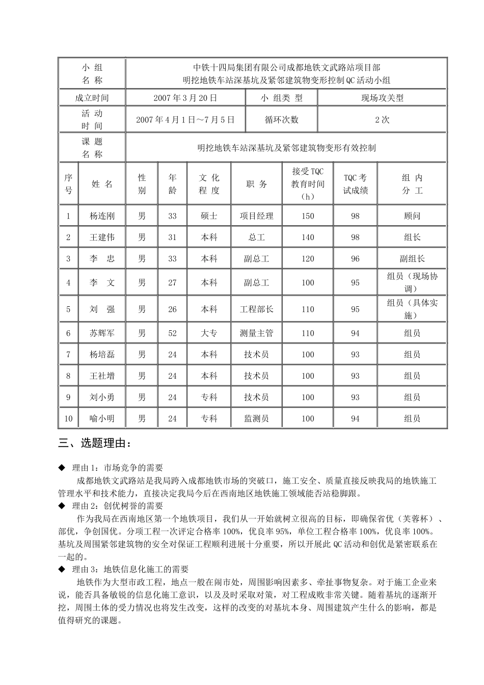 成都地铁明挖车站基坑及周边建筑变形有效控制QC(刘强)_第3页