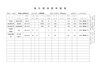 地方税纳税申报表