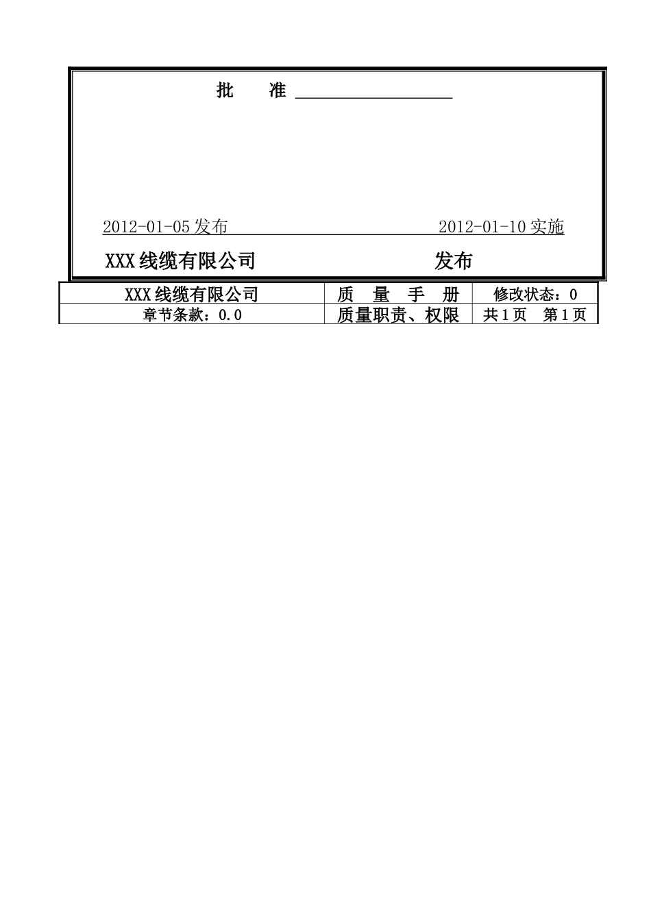 电线电缆行业质量手册_第2页