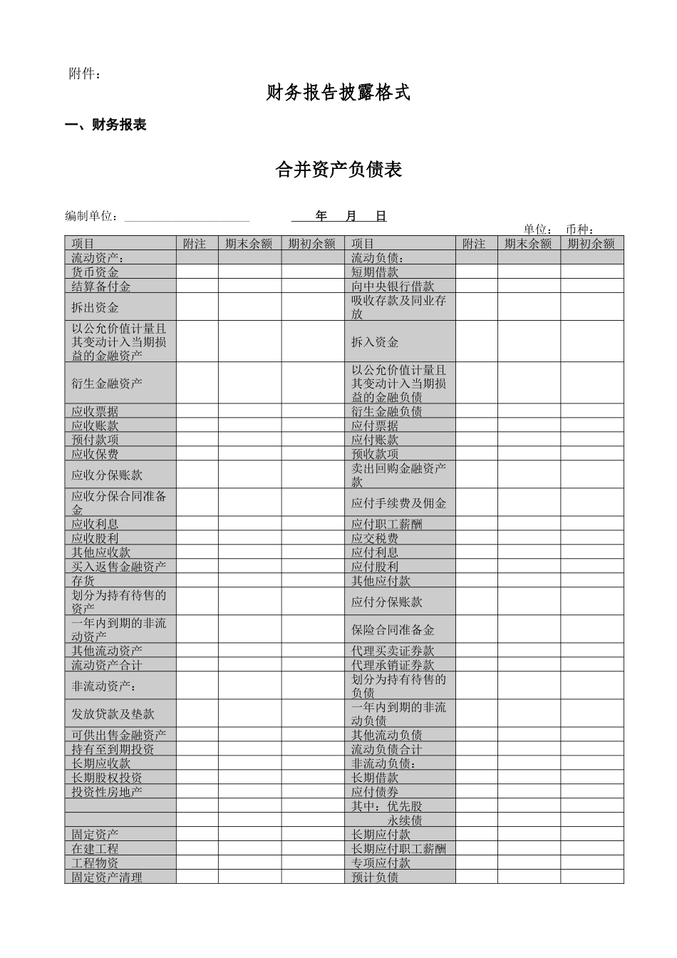 财务报告披露格式_第1页