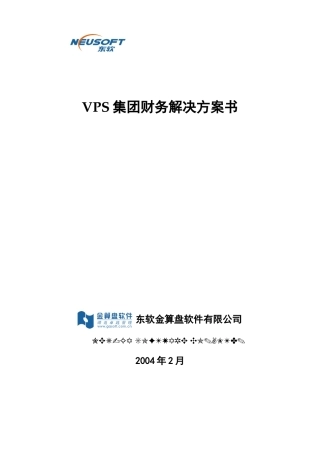 VPS集团财务解决方案书TEMP