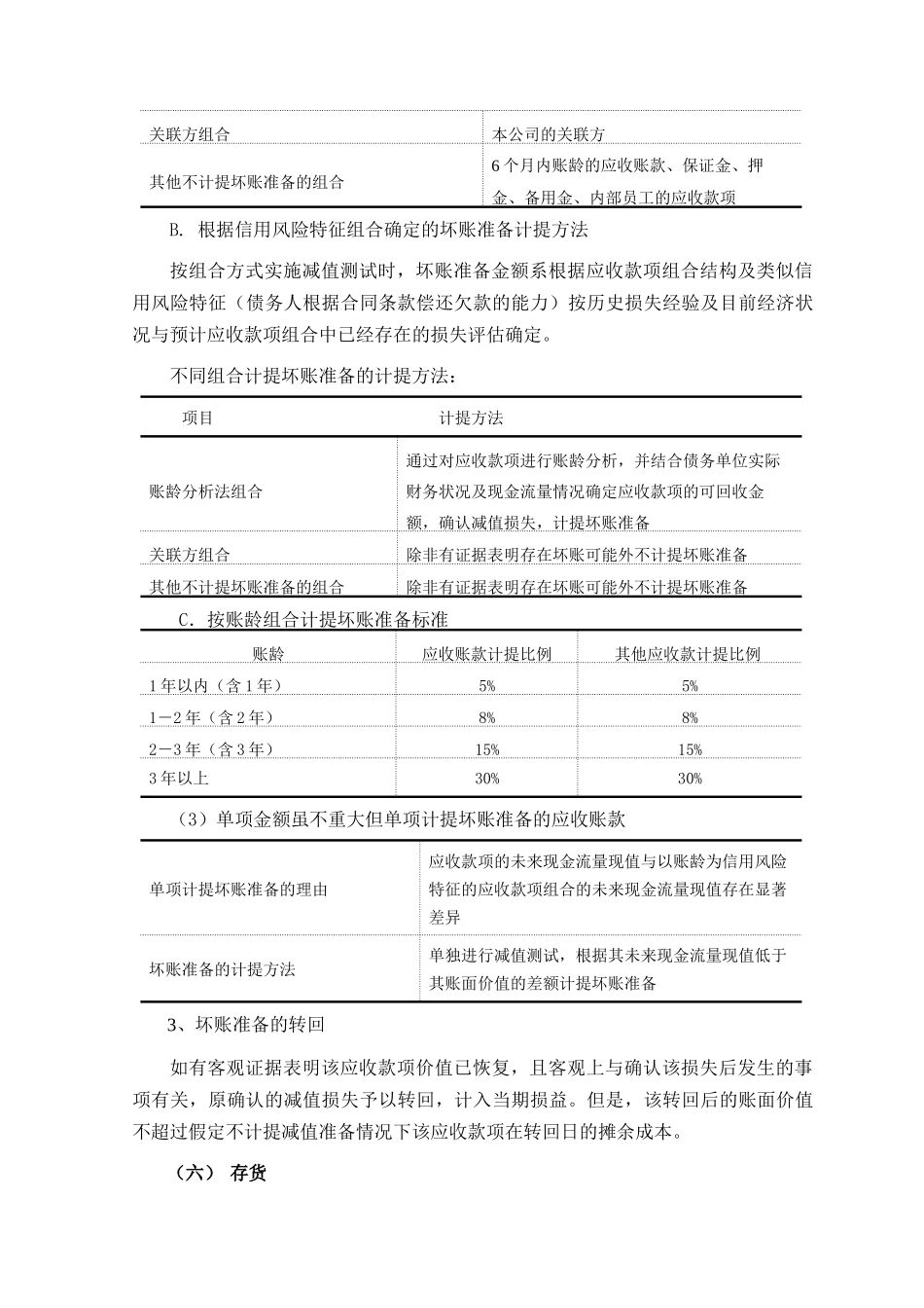 报表附注模版(企业会计准则)_第3页