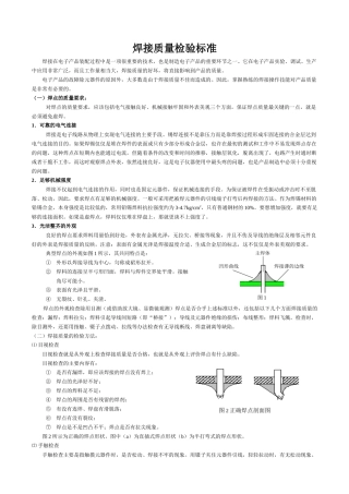 焊接质量检验标准