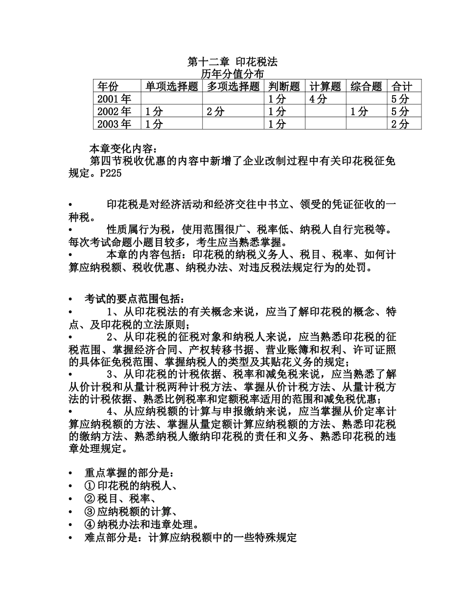 第十二章  印花税法_第1页