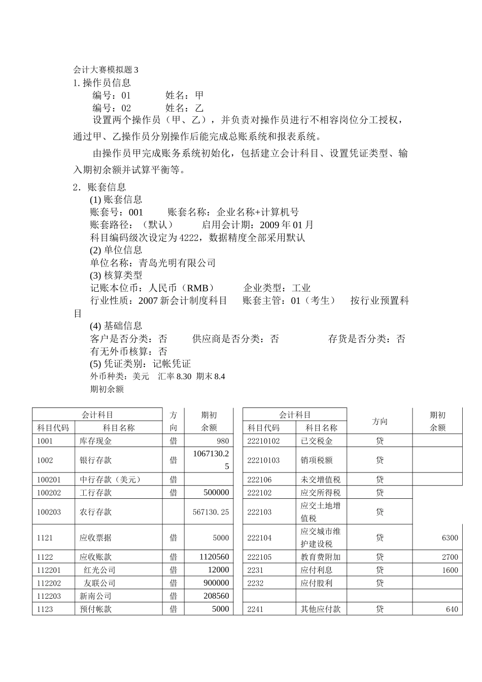 会计大赛模拟题3_第1页