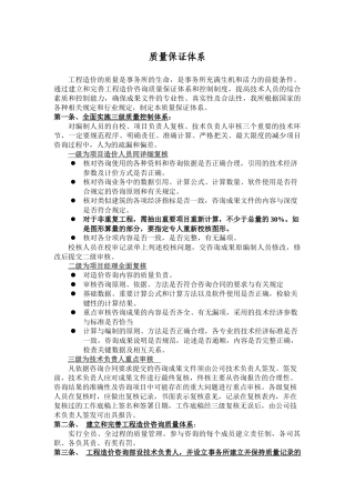 工程造价质量保证体系