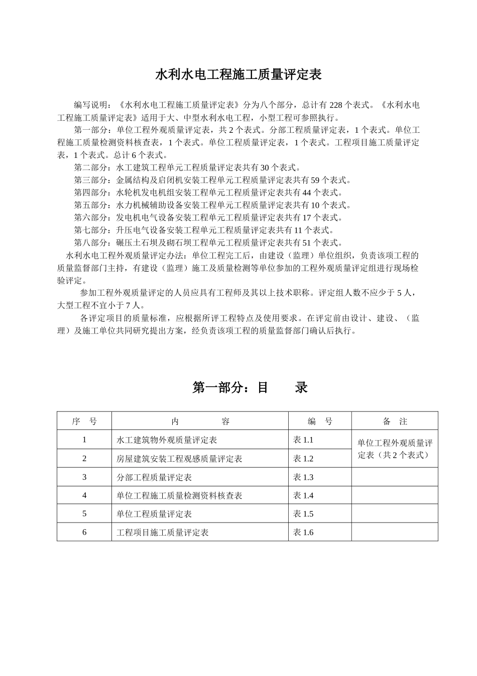 第一部分水利水电工程施工质量评定表_第2页