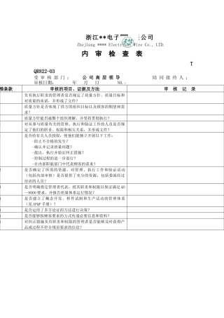 XX公司内审检查表（ 50页）